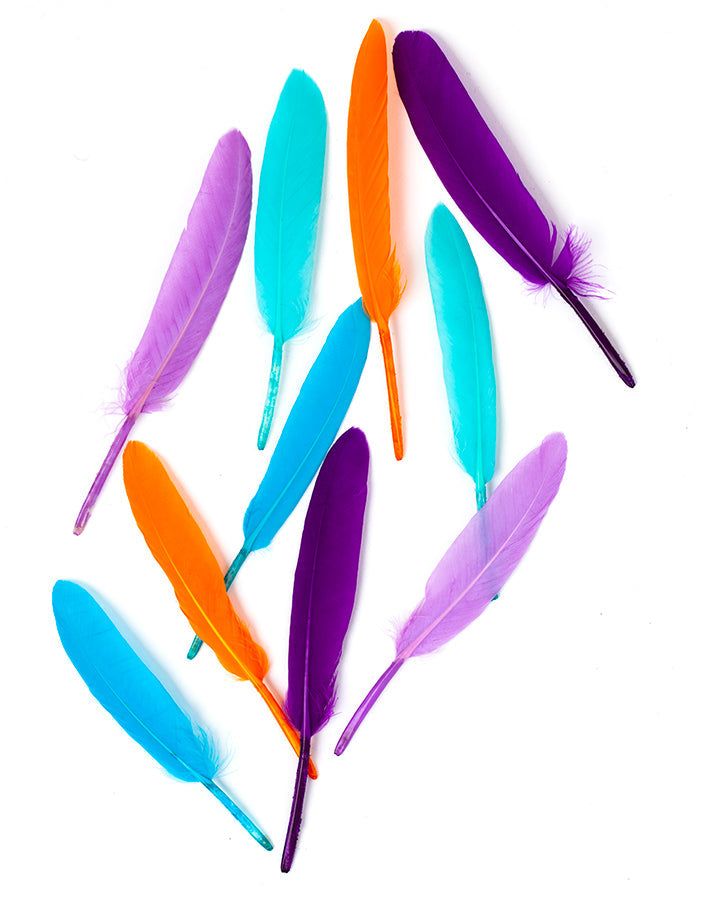 Hajékszer colored feather hair ornament baby blue AFROline (1pc)-3