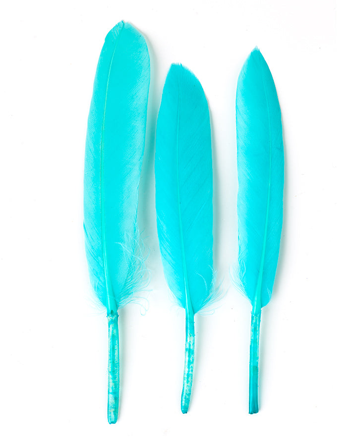 Hajékszer colored feather hair ornament baby blue AFROline (1pc)-1