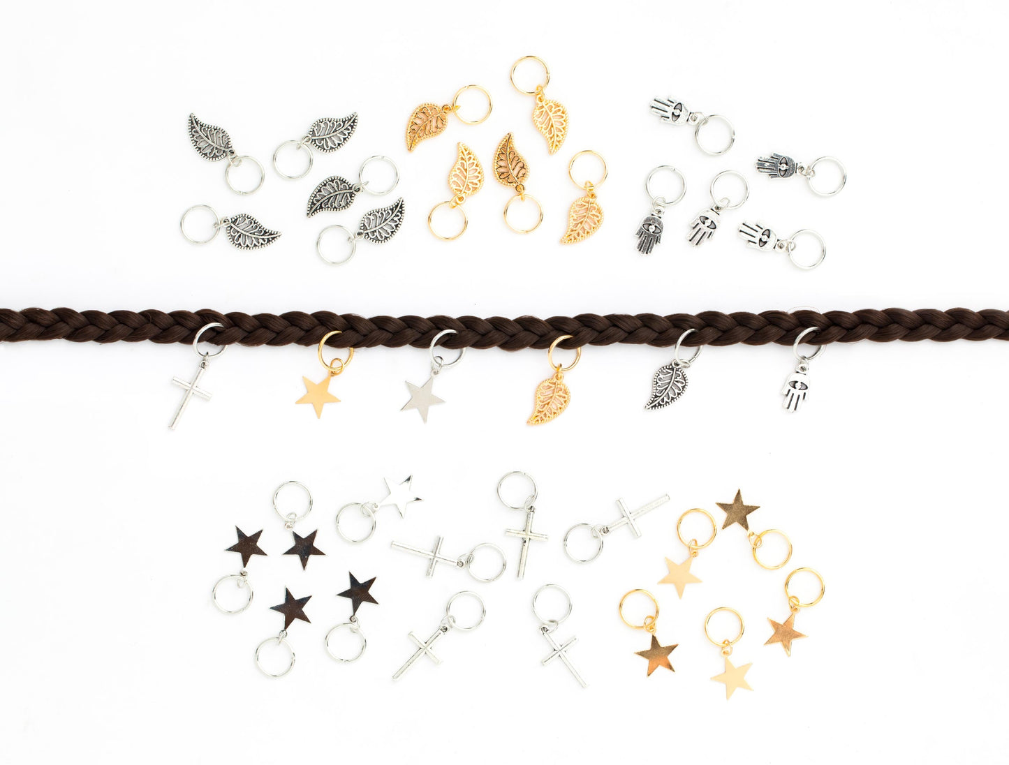Hair clip with pendant STAR AFROline (5pcs)-2