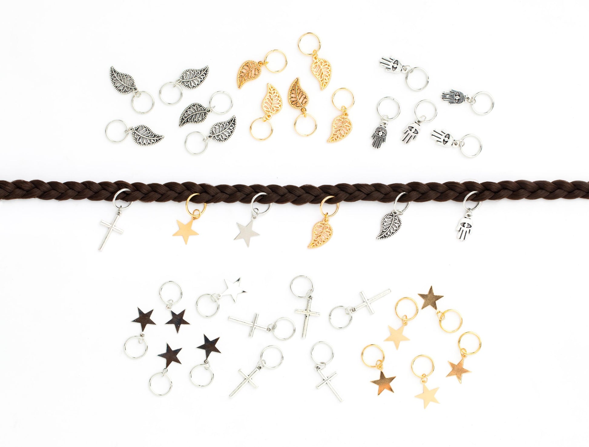 Hair clip with pendant STAR AFROline (5pcs)-2