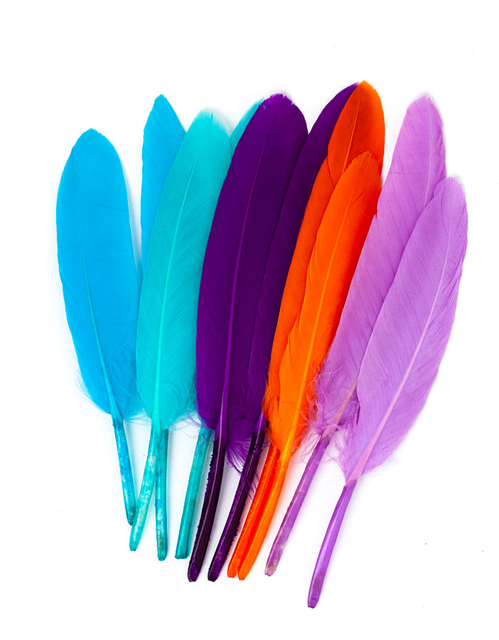 Hajékszer colored feather hair ornament baby blue AFROline (1pc)-2