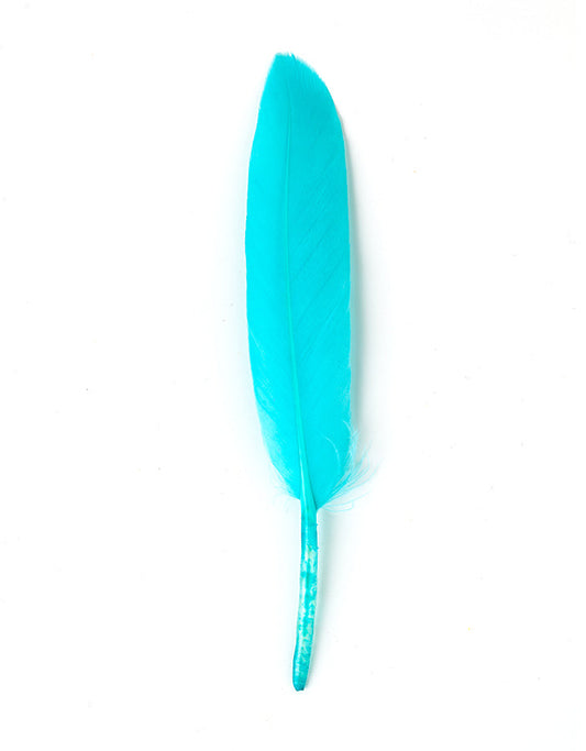 Hajékszer colored feather hair ornament baby blue AFROline (1pc)-0